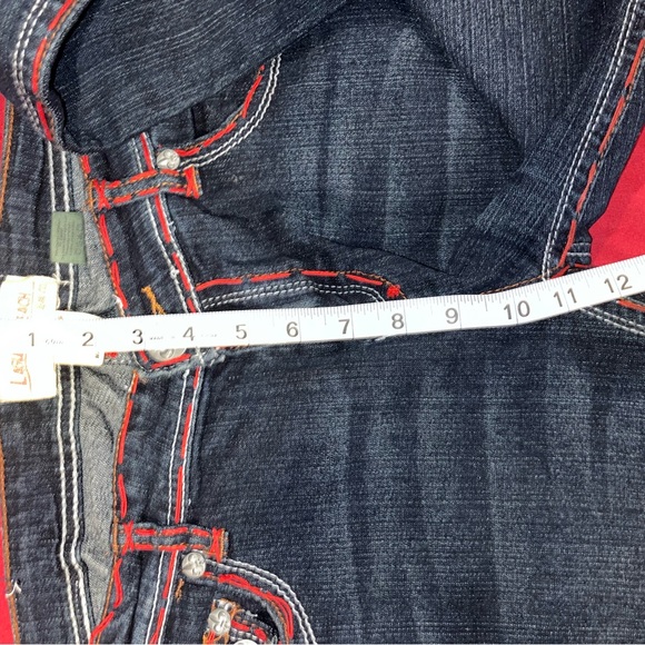 LAGUNA BEACH JEANS VINTAGE STRAIGHT CUT POCKET SKULLS SIZE 31 BLUE MADE IN USA - Picture 11 of 14